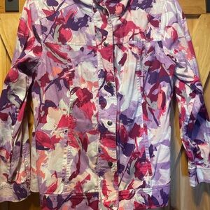 Floral Multicolor women’s spring Jacket, size large